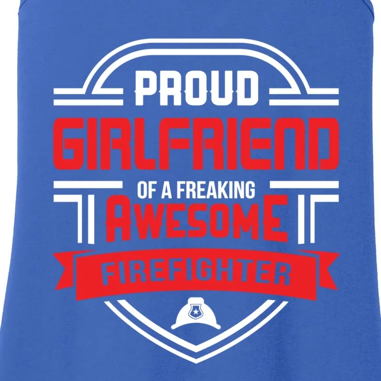 Proud Friend Of A Freaking Awesome Firefighter Gift Ladies Essential Tank