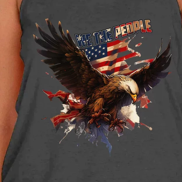 Patriotic fourth of july design 4th of july Women's Knotted Racerback Tank