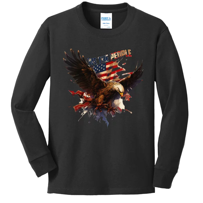 Patriotic fourth of july design 4th of july Kids Long Sleeve Shirt