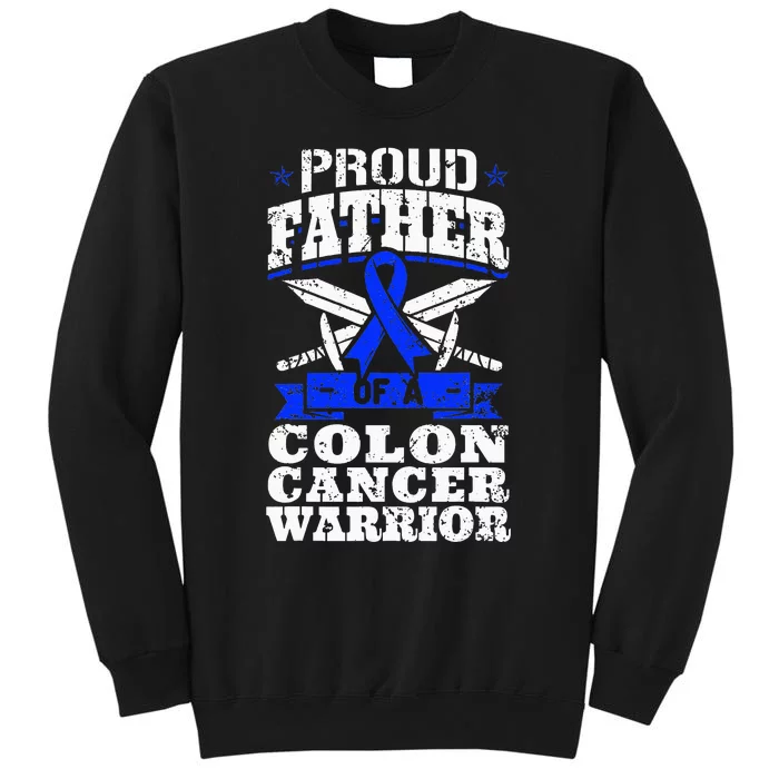 Proud Father Of A Colon Cancer Warrior Awareness Ribbon Tall Sweatshirt