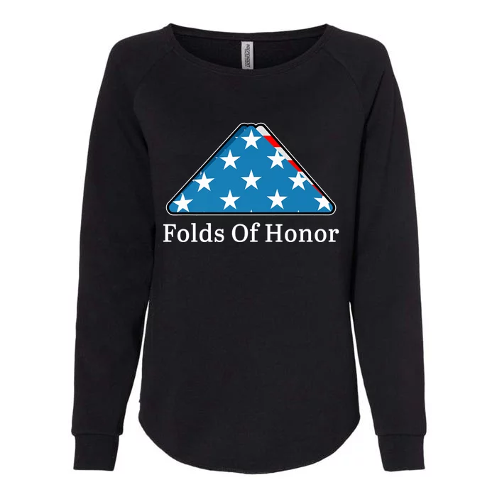 Patriotic Folds Of Honor Fallen Military First Responders Womens California Wash Sweatshirt