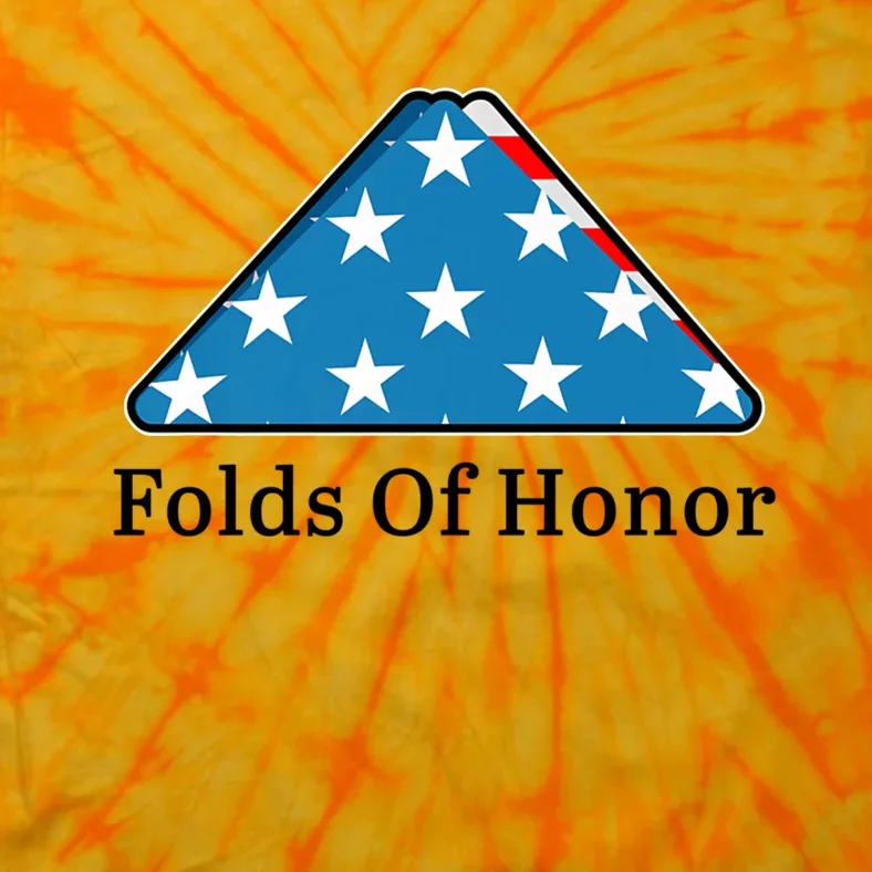 Patriotic Folds Of Honor Fallen Military First Responders Tie-Dye T-Shirt