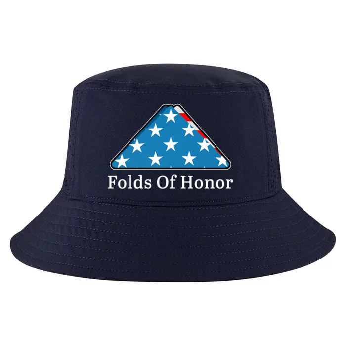 Patriotic Folds Of Honor Fallen Military First Responders Cool Comfort Performance Bucket Hat