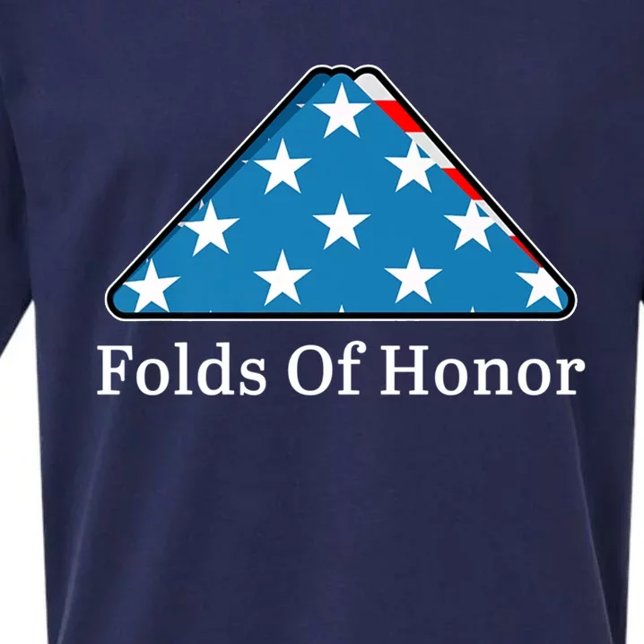 Patriotic Folds Of Honor Fallen Military First Responders Sueded Cloud Jersey T-Shirt