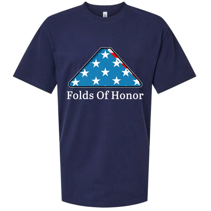 Patriotic Folds Of Honor Fallen Military First Responders Sueded Cloud Jersey T-Shirt