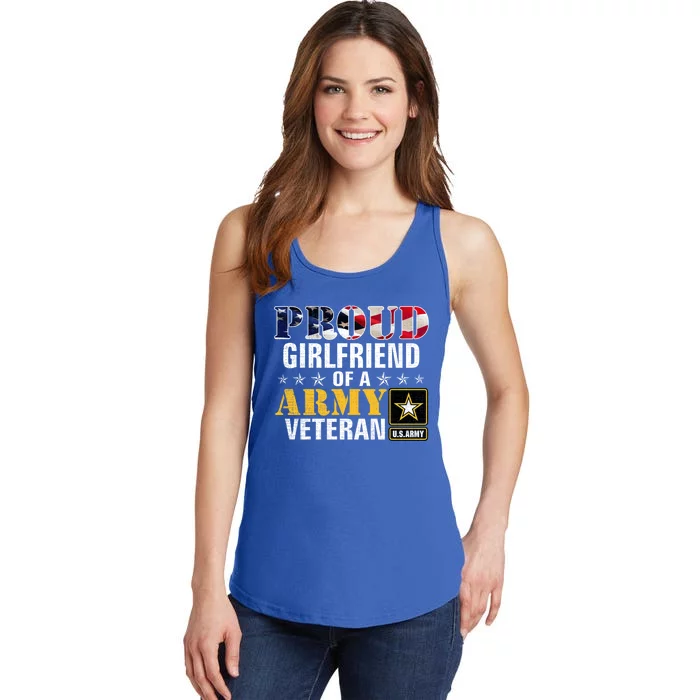 Proud Friend Of A Army Veteran American Flag Military Gift Ladies Essential Tank