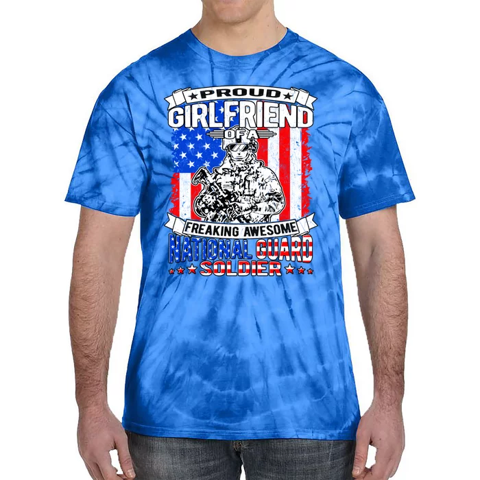 Proud Friend Of A National Guard Soldier Military Lover Gift Tie-Dye T-Shirt