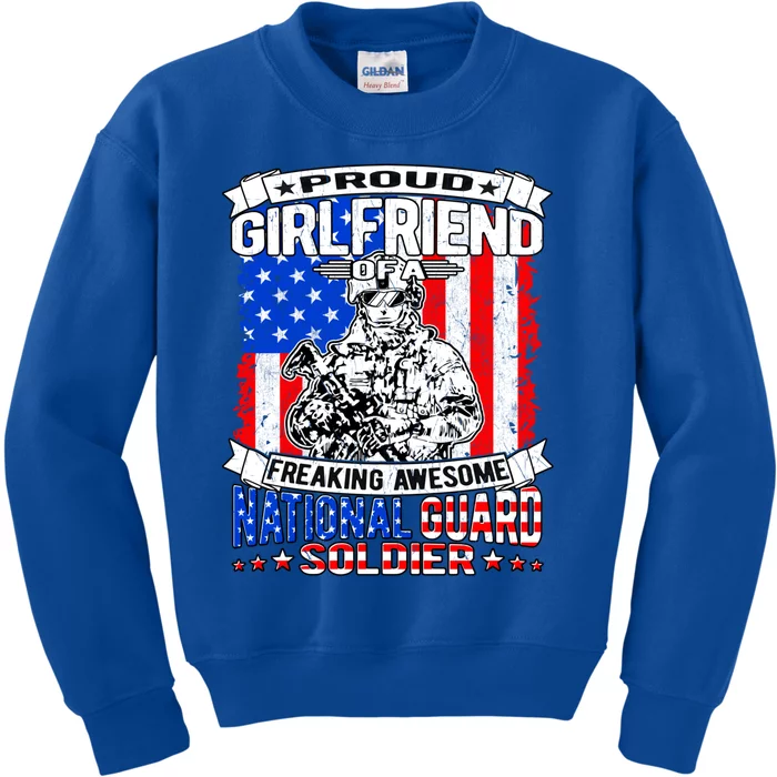 Proud Friend Of A National Guard Soldier Military Lover Gift Kids Sweatshirt