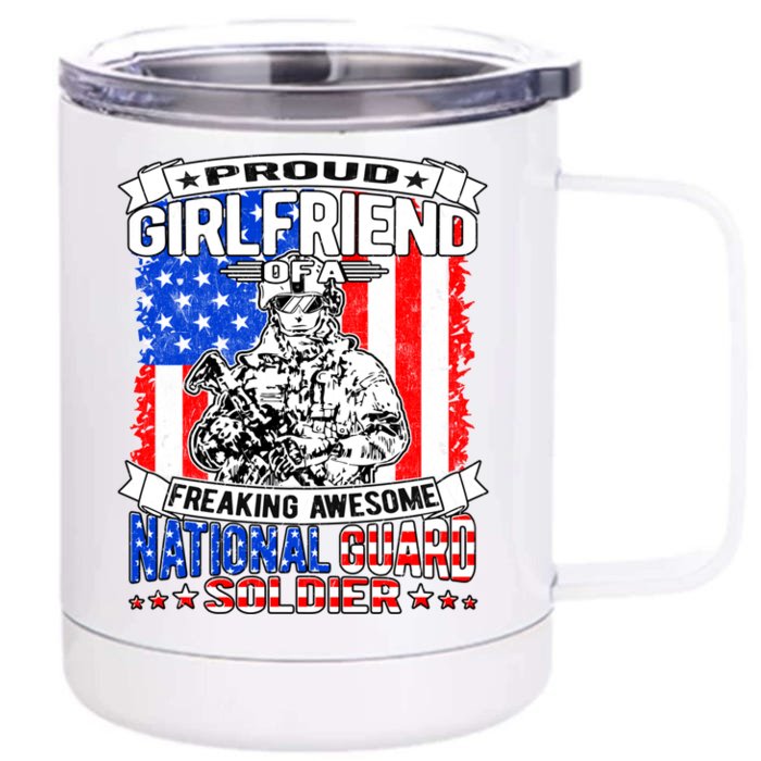 Proud Friend Of A National Guard Soldier Military Lover Gift Front & Back 12oz Stainless Steel Tumbler Cup