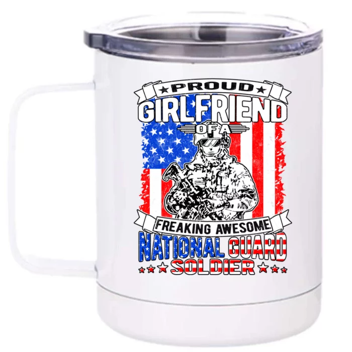 Proud Friend Of A National Guard Soldier Military Lover Gift Front & Back 12oz Stainless Steel Tumbler Cup