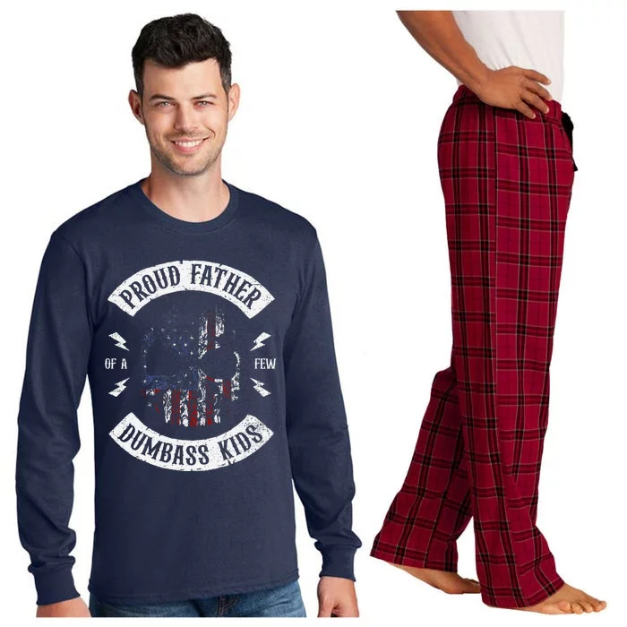 Proud Father Of A Few Dumbass Fathers Day Long Sleeve Pajama Set