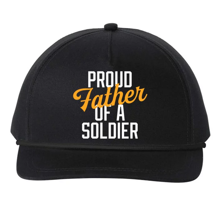 Proud Father Of A Soldier Military Parent Father's Day Meaningful Gift Snapback Five-Panel Rope Hat