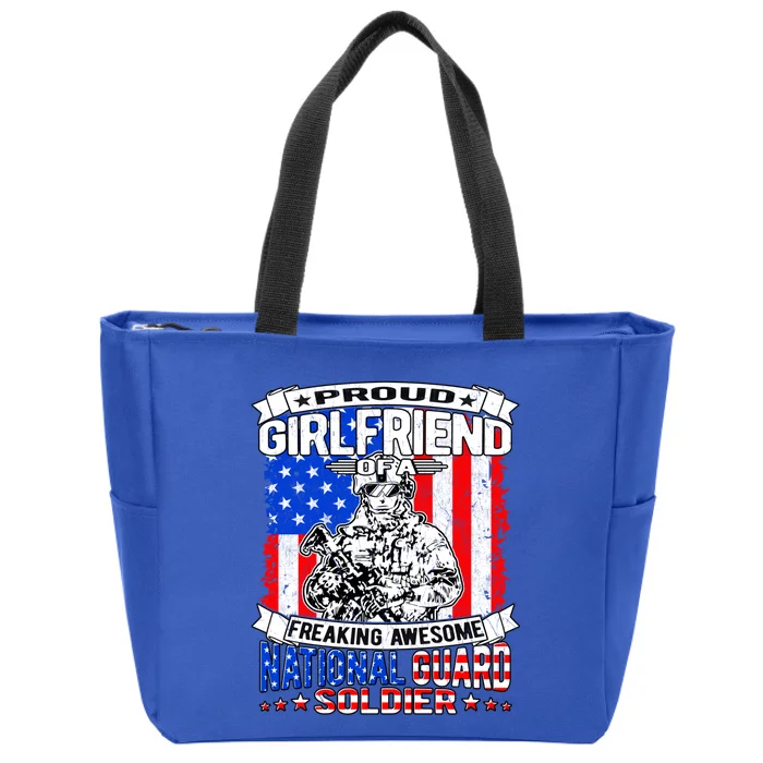 Proud Friend Of A National Guard Soldier Military Lover Meaningful Gift Zip Tote Bag