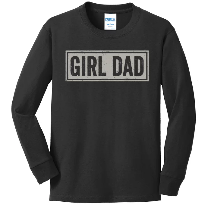 Proud Father of Fathers Day Vintage Kids Long Sleeve Shirt