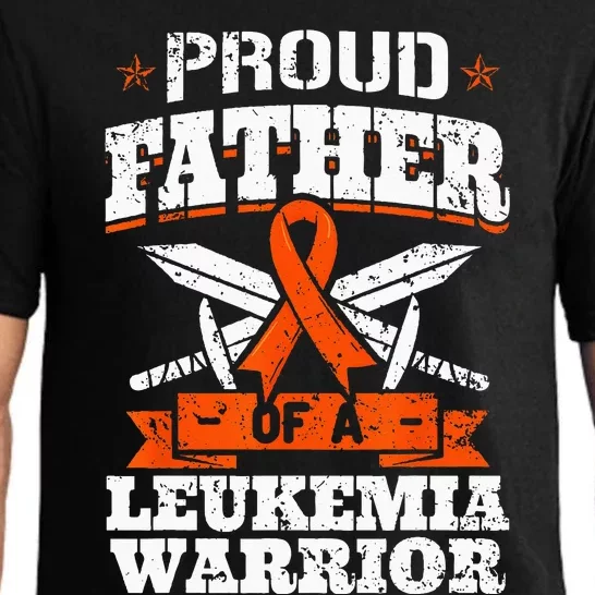 Proud Father Of A Leukemia Warrior Dad Awareness Ribbon Pajama Set