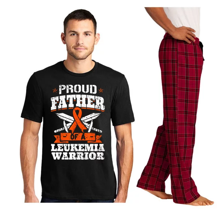 Proud Father Of A Leukemia Warrior Dad Awareness Ribbon Pajama Set