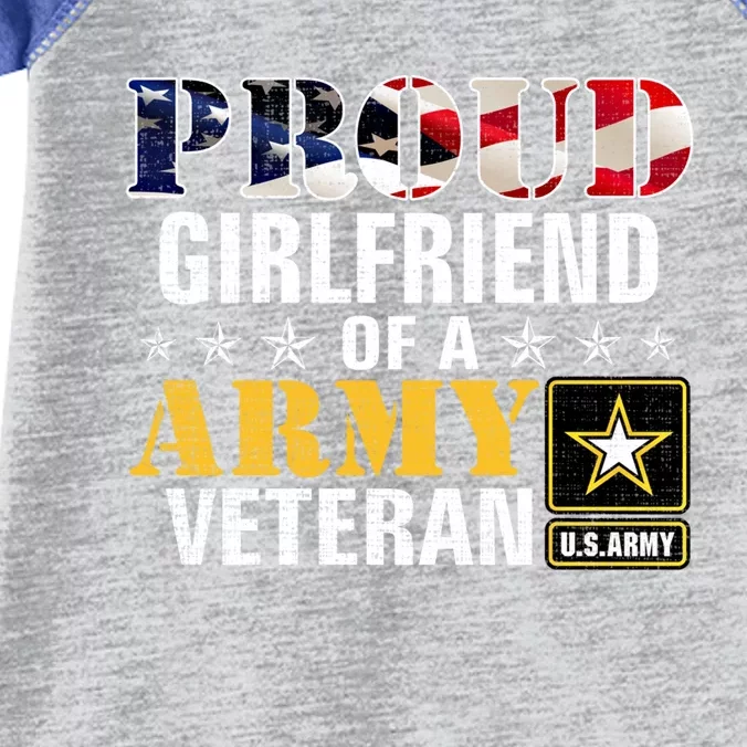 Proud Friend Of A Army Veteran American Flag Military Gift Infant Baby Jersey Bodysuit