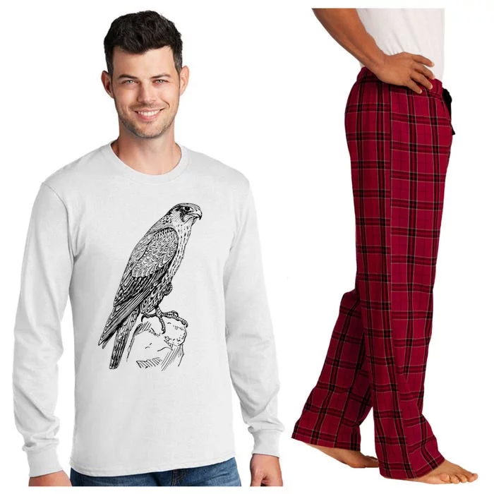 Peregrine Falcon Ornithology Falconer Bird Lover Long Sleeve Pajama Set