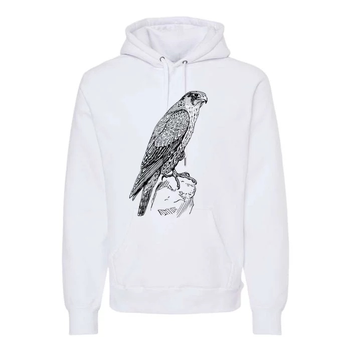 Peregrine Falcon Ornithology Falconer Bird Lover Premium Hoodie