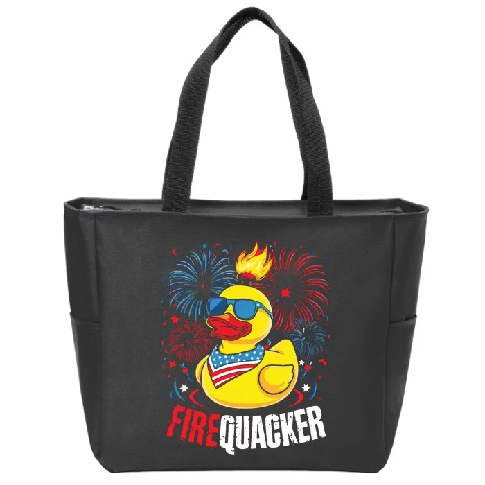 Patriotic Fourth Of July Funny Zip Tote Bag