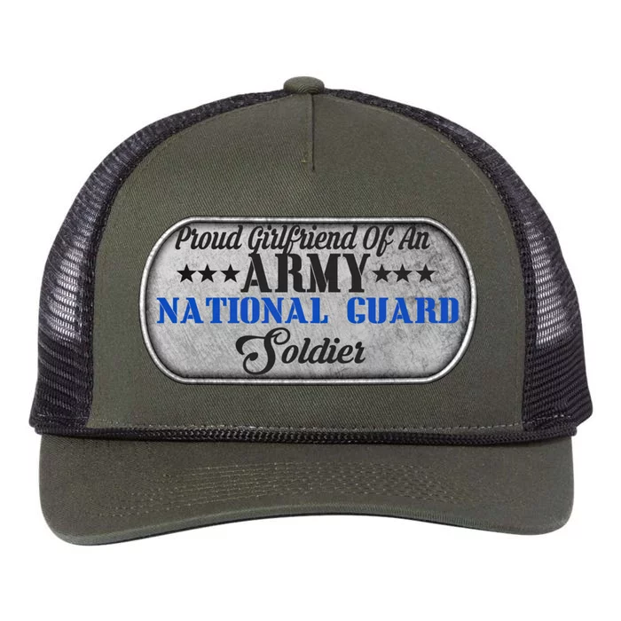 Proud Friend Of An Army National Guard U S Military Great Gift Retro Rope Trucker Hat Cap