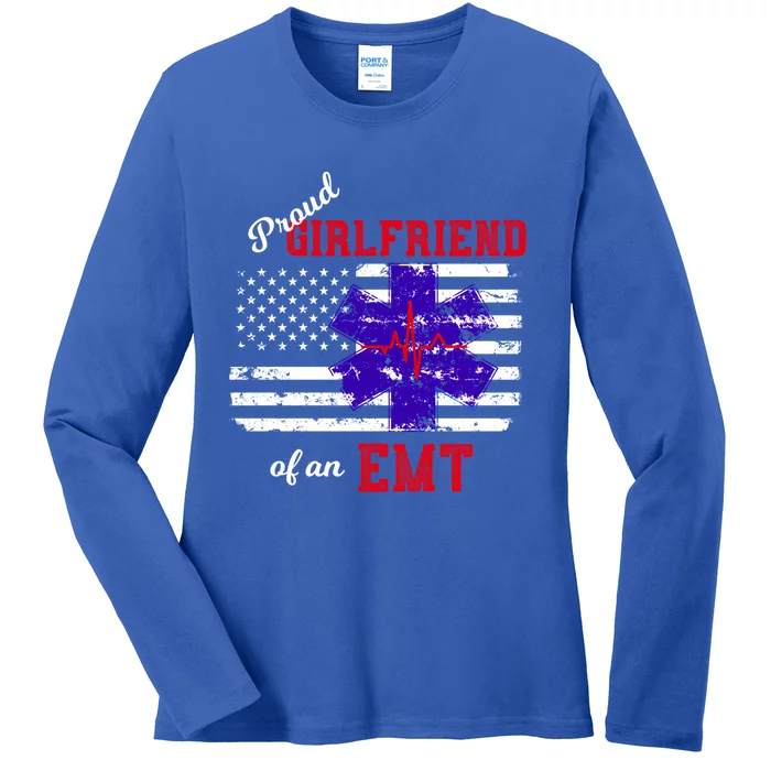 Proud Friend Of An Emt Paramedic Emt Gift Ladies Long Sleeve Shirt