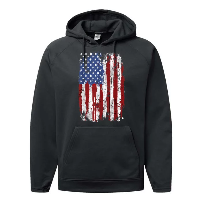 Patriotic Fourth Of Usa Flag American Flag United States Of America 4th Of July Performance Fleece Hoodie