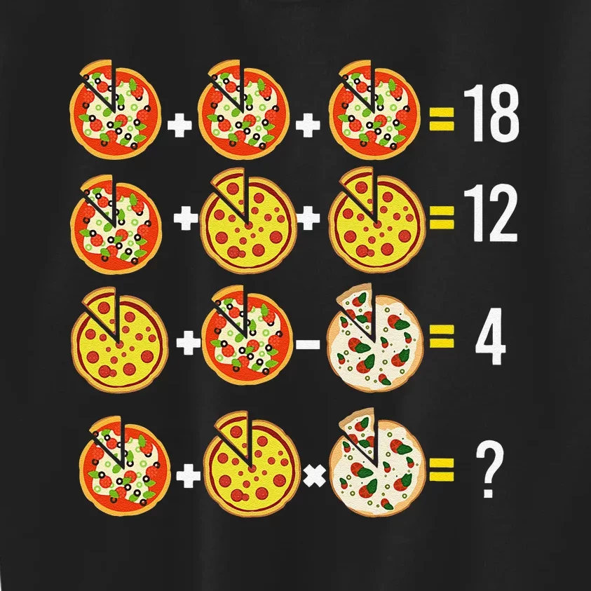 Pizza Funny Order Of Operations Pizza Quiz Math Teacher Kids Sweatshirt