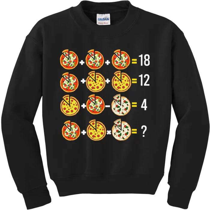 Pizza Funny Order Of Operations Pizza Quiz Math Teacher Kids Sweatshirt