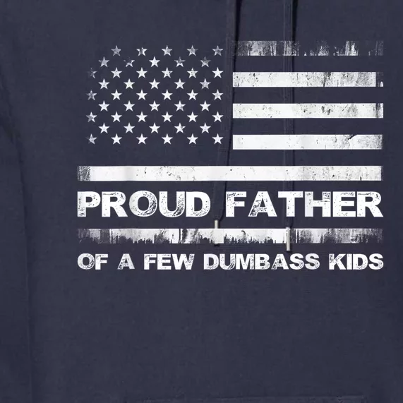 Proud Father Of A Few Dumbass Funny Fathers Day Premium Hoodie