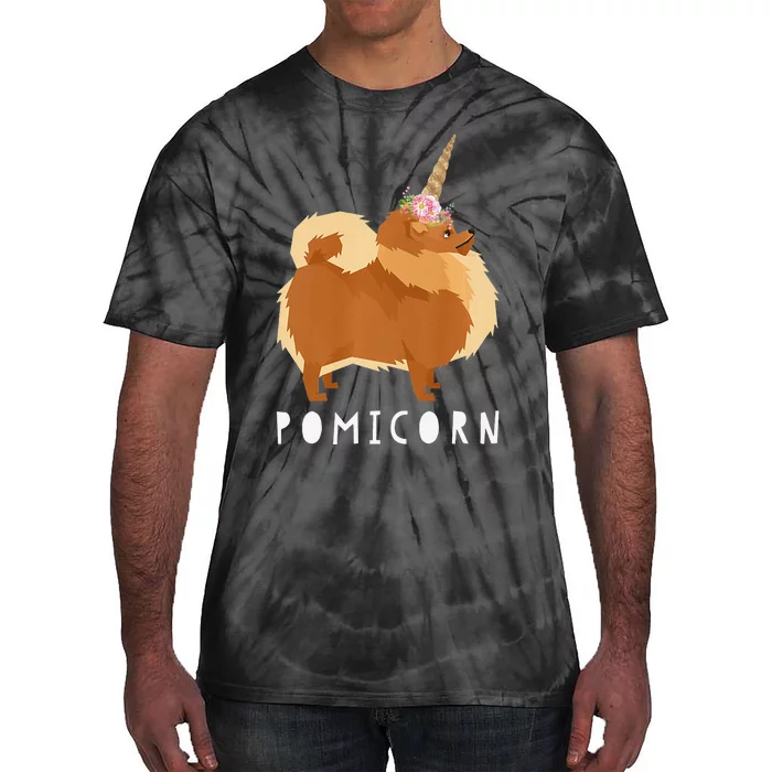 Pomicorn! Funny Pomeranian Unicorn Tie-Dye T-Shirt