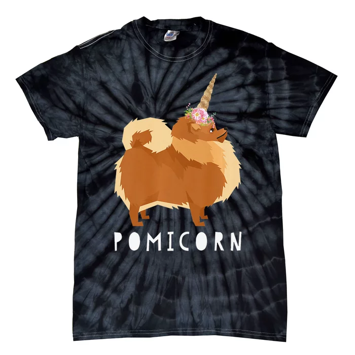 Pomicorn! Funny Pomeranian Unicorn Tie-Dye T-Shirt