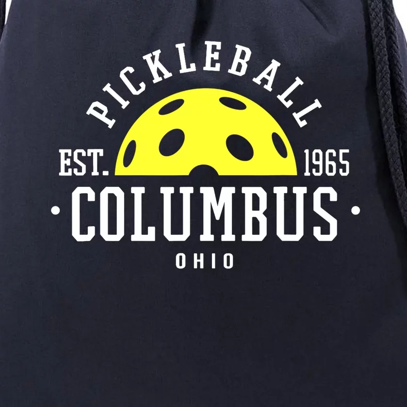 Pickleball For Pickleball Players In Columbus Ohio Yellow Drawstring Bag