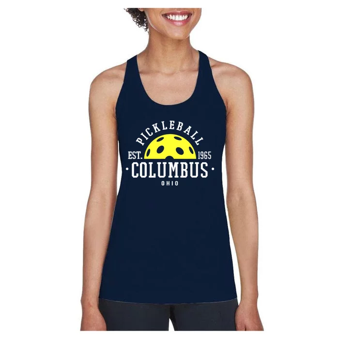 Pickleball For Pickleball Players In Columbus Ohio Yellow Women's Racerback Tank