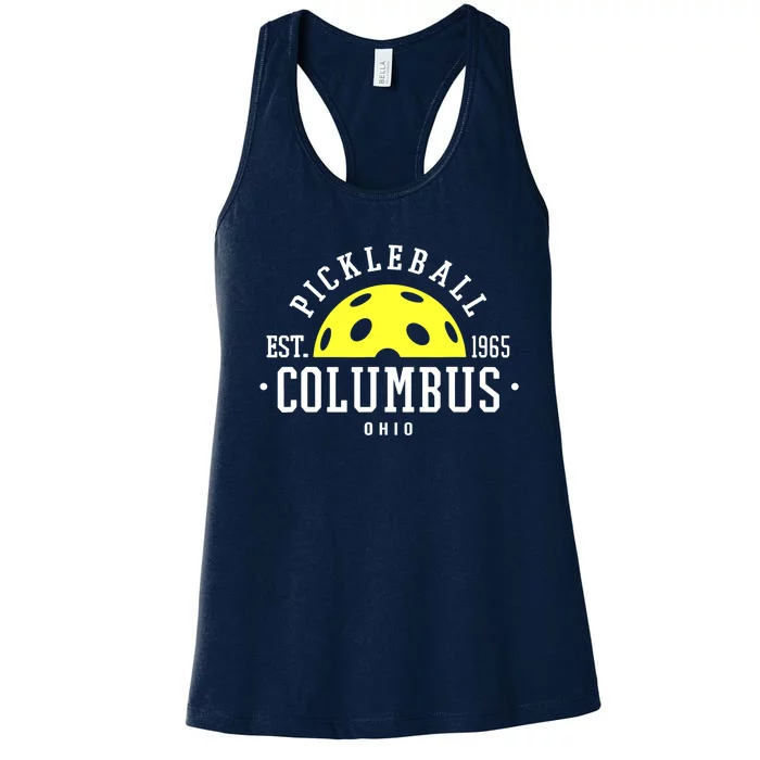 Pickleball For Pickleball Players In Columbus Ohio Yellow Women's Racerback Tank