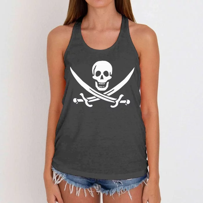 Pirate Flag Women's Knotted Racerback Tank