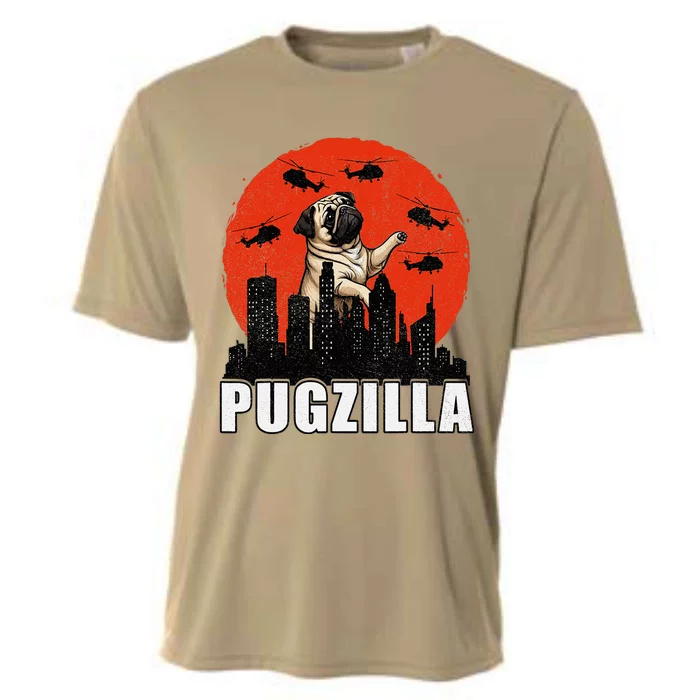 Pug Funny Pug Owner Pugzilla Dog Lover Cooling Performance Crew T-Shirt