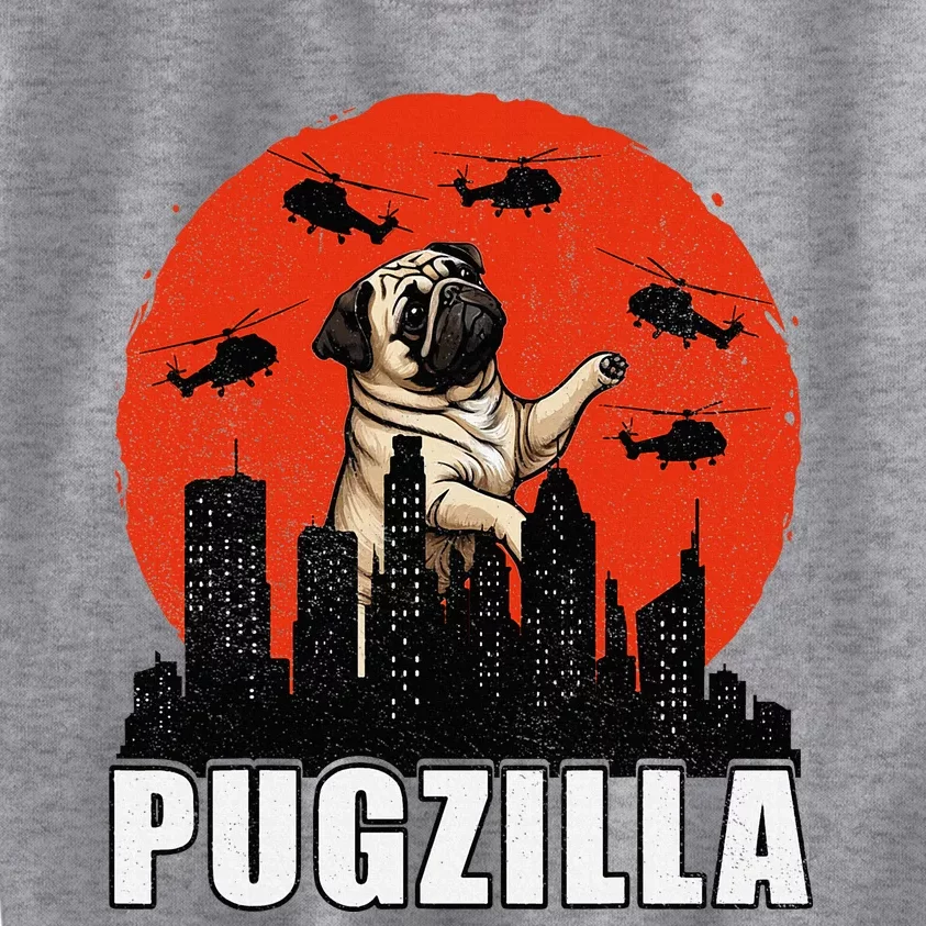 Pug Funny Pug Owner Pugzilla Dog Lover Kids Sweatshirt