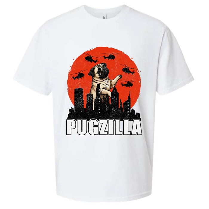 Pug Funny Pug Owner Pugzilla Dog Lover Sueded Cloud Jersey T-Shirt