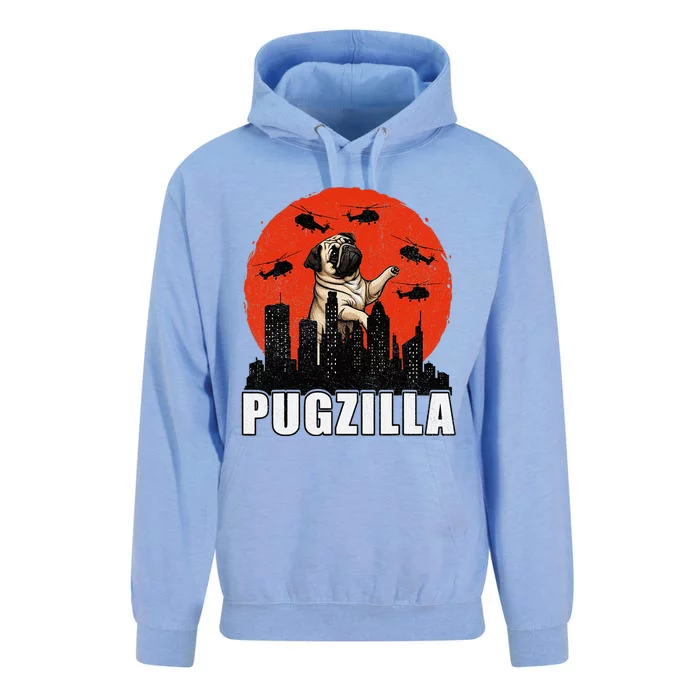 Pug Funny Pug Owner Pugzilla Dog Lover Unisex Surf Hoodie