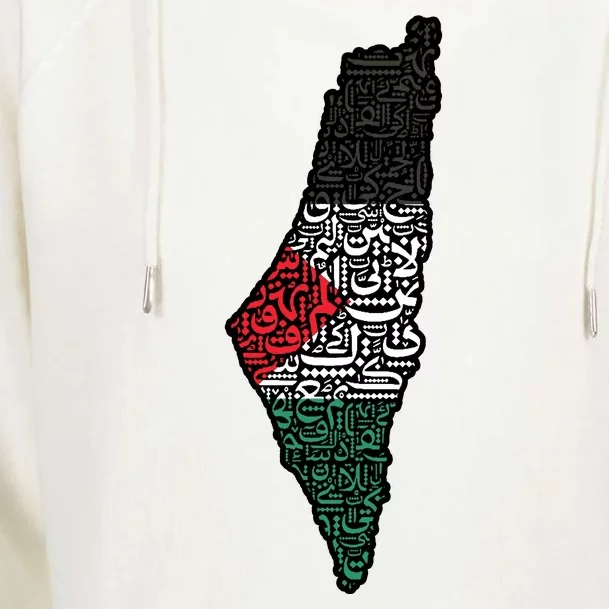 Palestine Flag Palestinian Womens Funnel Neck Pullover Hood