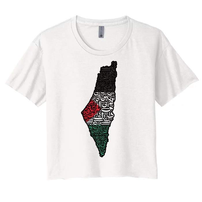 Palestine Flag Palestinian Women's Crop Top Tee