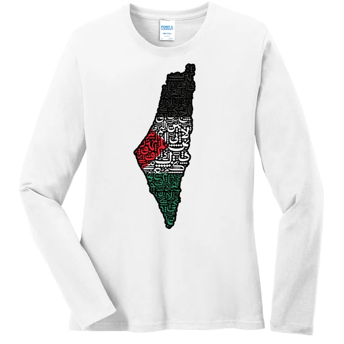 Palestine Flag Palestinian Ladies Long Sleeve Shirt