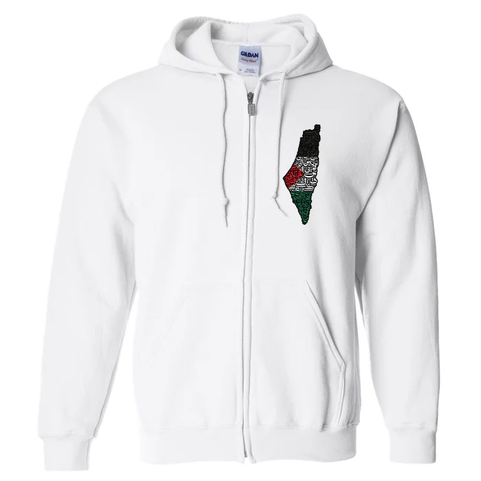 Palestine Flag Palestinian Full Zip Hoodie