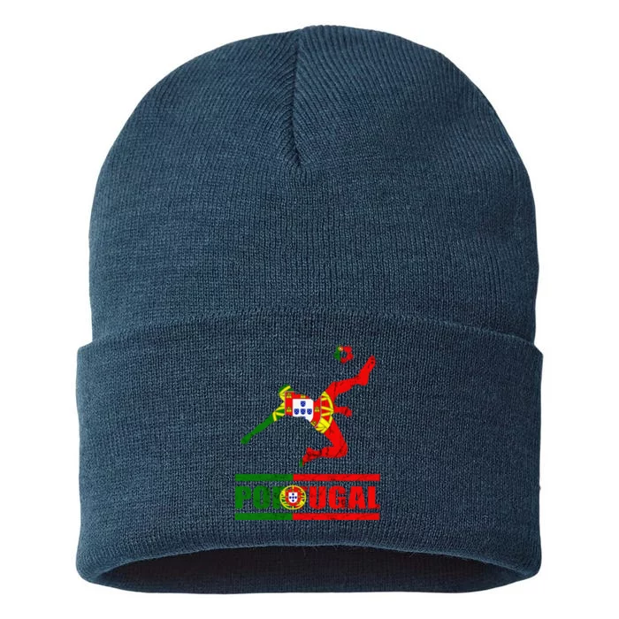 Portuguese Flag Portugal Soccer Portuguese Pride Portugal Sustainable Knit Beanie