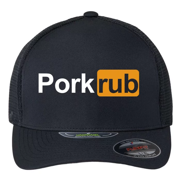 Porkrub Funny Pork Rub Flexfit Unipanel Trucker Cap