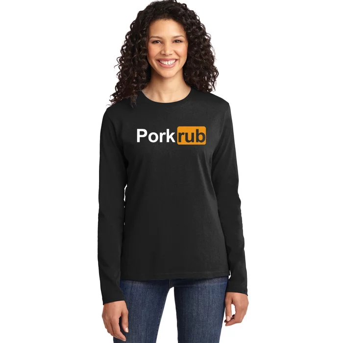 Porkrub Funny Pork Rub Ladies Long Sleeve Shirt