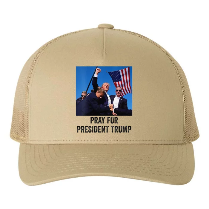 Pray For President Trump God Bless President Trump Yupoong Adult 5-Panel Trucker Hat