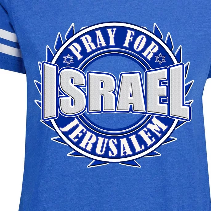 Pray For Peace Jerusalem Israel Christian Religious Enza Ladies Jersey Football T-Shirt