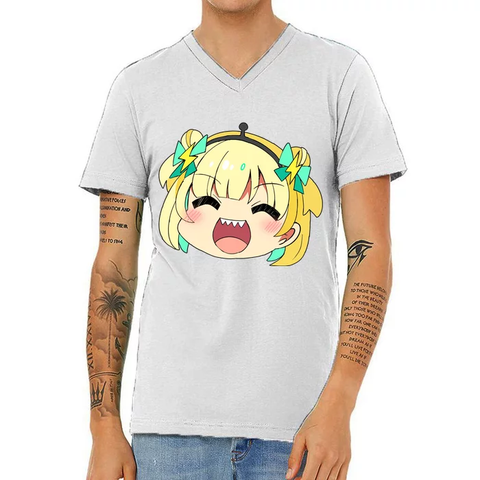 Pikamee Face V-Neck T-Shirt